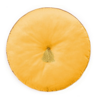 Polštář s výplní ALINA mustard/hořčicová Ø 40 cm Mybesthome