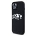 Zadní kryt DKNY Liquid Silicone Arch Logo MagSafe pro Apple iPhone 15, černá