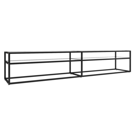 vidaXL TV stolek průhledný 220 x 40 x 40,5 cm tvrzené sklo