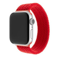 FIXED Elastic Nylon Strap pro Apple Watch 42/44/45/Ultra 49mm velikost XS červený