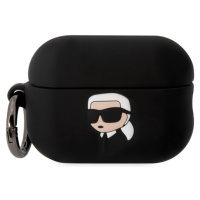 Karl Lagerfeld 3D Logo NFT Karl Head Silikonové pouzdro Airpods Pro 2 černé