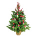Ozdobený stromeček MUCHOMŮRKA 60 cm s LED OSVĚTELNÍM s 36 ks ozdob a dekorací