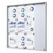 eurokraft pro Informační skříňka s posuvnými dveřmi, vnější š x v x h 906 x 947 x 50 mm, kovová 