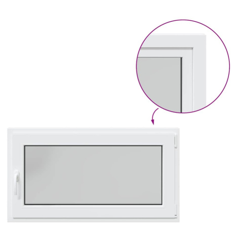 vidaXL Sklepní okno RISOR 110x50 cm sklopné&otočné DIN pravé bílé