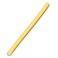 Papiloty - flexibilní pěnové natáčky na vlasy 8021 - 18 cm, tloušťka 10 mm, 12 ks / bal - žluté