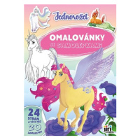 Omalovánky A4 se samolepkami Jednorožci