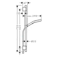 HANSGROHE Rainfinity Set sprchové hlavice, tyče a hadice, 3 proudy, matná černá 28745670