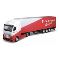 Bburago 1:43 Nákladní automobil s přívěsem MB Actros Gigaspace Firestone