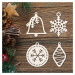 Tradiční dřevěné vánoční ozdoby - Set 4 druhy po 5 ks (20ks)