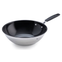 Wok pánev MasterPro / Ø 28 cm / kovaný hliník  / nerez / černá / stříbrná