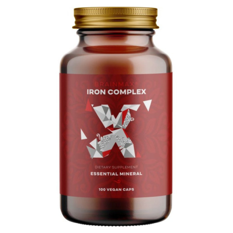 BrainMax Iron complex - Železo bisglycinát 25 mg 100 rostlinných kapslí