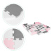 ECOTOYS Pěnové puzzle s 25 dílky ANIM růžovo-šedé