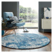 Flair Rugs koberce Kusový koberec Cocktail Wonderlust Dark blue kruh Rozměry koberců: 160x160 (p