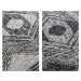 ELLE Decoration koberce Kusový koberec Gemini 106029 Black kruh z kolekce Elle – na ven i na dom