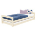 Benlemi Rostoucí dřevěná jednolůžková postel SWITCH 2v1 s čely a přistýlkou Zvolte barvu: Námořn