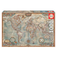 Educa Puzzle O Mundo Political Map of the world 1000 dílků 16764