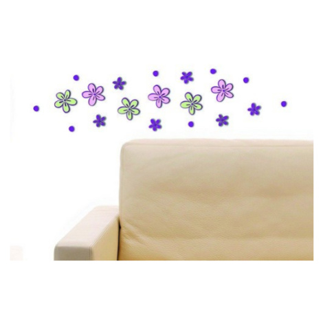 Samolepicí 3D dekorace na zeď Crearreda, Little Flowers 59503, 14 x 28,5 cm