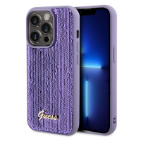 Pouzdro Guess Sequin Script Logo zadní kryt Apple iPhone 15 PRO MAX Purple