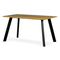Stůl jídelní 140x80x75cm, deska MDF, 3D dekor divoký dub
