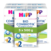 HIPP 2 Combiotic pokračovací kojenecká výživa 5 x 500 g