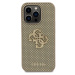 Guess PU Perforated 4G Glitter Metal Logo kryt iPhone 15 Pro zlatý