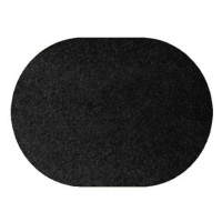 Kusový koberec Eton černý ovál 140 × 200 cm