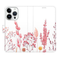 iSaprio flip pouzdro Pink Flowers 03 pro iPhone 15 Pro