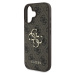 Guess PU 4G Metal Logo kryt pro iPhone 16 Plus hnědý