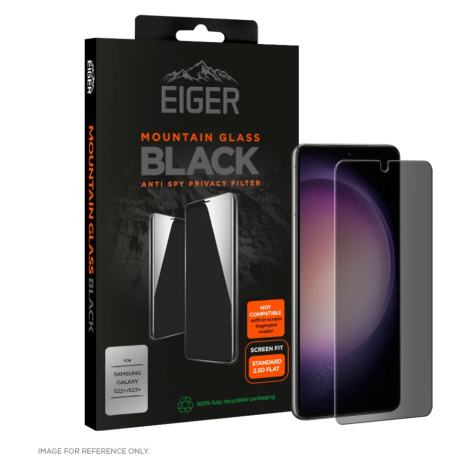 Ochranné sklo Eiger Mountain Black Privacy 2.5D Screen Protector for Samsung Galaxy S22+ / S23+  Eiger Glass
