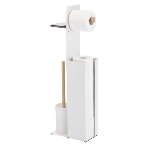 Spirella Stojan na toaletní papír se štětkou a držákem Yoni 67 x 22 x 12 cm, bílá