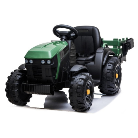 mamido  Dětský elektrický traktor Farmer s vlečkou a lopatou zelený