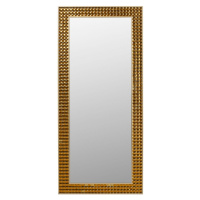 KARE Design Nástěnné zrcadlo Crystals - mosazné,  80x180cm