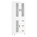 vidaXL Skříň highboard lesklá bílá 69,5 x 34 x 180 cm kompozitní dřevo