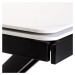 Jídelní rozkládací stůl ELIOT –⁠ 120x80 (+60), keramika/kov, černý mat