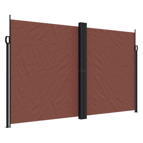 vidaXL Zatahovací boční markýza hnědá 200 x 1 000 cm