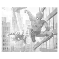 Tečkování - SPIDERMAN A IRON MAN V LETU Rozměr: 80x100 cm, Rámování: vypnuté plátno na rám