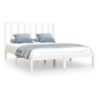 Rám postele bílý masivní borovice 140 × 200 cm, 3105161