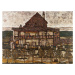 Obrazová reprodukce The House with the Single Roof, Egon Schiele, 40 × 30 cm