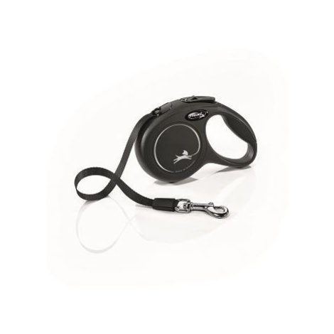 Flexi New Classic XS pásek 3 m/12 kg černé