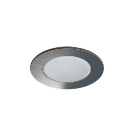 Pevný LED podhled SPOTLIGHT IP65 ROUND bodovka, stříbrná broušená - teplá Panlux