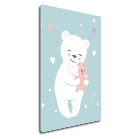 Impresi Obraz White cute bear - 20 x 30 cm