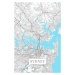 Mapa Sydney white, 26.7x40 cm
