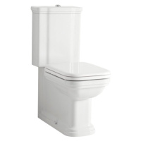 Kerasan WALDORF WC kombi, spodní/zadní odpad, bílá-chrom