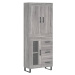 vidaXL Skříň highboard šedá sonoma 69,5 x 34 x 180 cm kompozitní dřevo