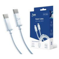 3mk Hyper Cable USB-C/USB-C datový kabel, 100W, 2m bílý