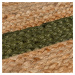 Flair Rugs koberce AKCE: 120x170 cm Kusový koberec Grace Jute Natural/Green - 120x170 cm