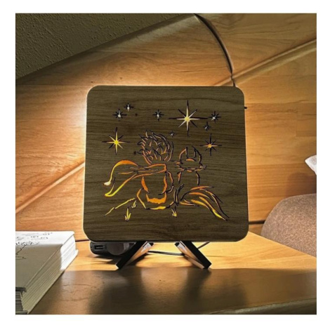 Li-Go 5788/DUB2 - LED Stolní dekorace LED/12W/230V 19x19 cm dub/Malý princ 5788/DUB2