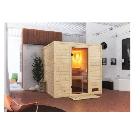 Interiérová finská sauna 195x195 cm Dekorhome Lanitplast
