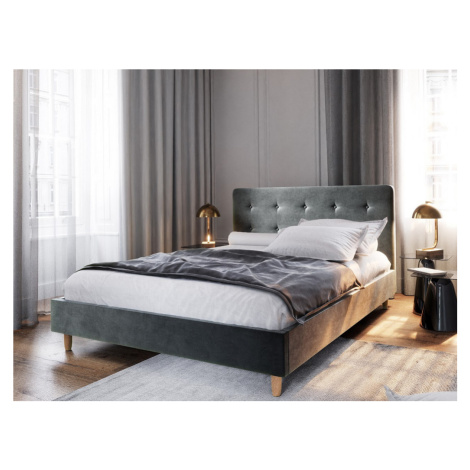 Jednolůžková postel s úložným prostorem NOOR 2 - 90x200, tmavě šedá