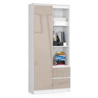 Regál R 80 cm CLP R11 bílá/cappuccino lesk